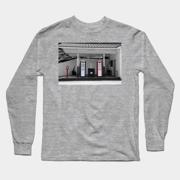 Old fashion Gas Station - Morgantown, West Virginia Long Sleeve T-Shirt by searchlight